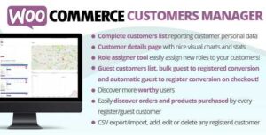 WOOCOMMERCE CUSTOMERS MANAGER