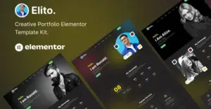 Elito Creative Portfolio Elementor Template Kit GPL