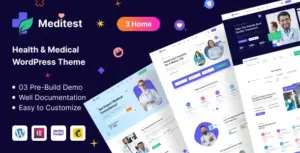 Meditest Theme GPL – Meditest is a trendy and attractive WordPress Theme for health and medicine. It is perfect for any health and medicine website.